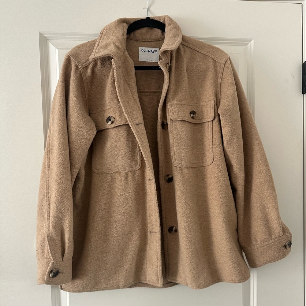 Old Navy Beige Fleece Jacket / Shacket